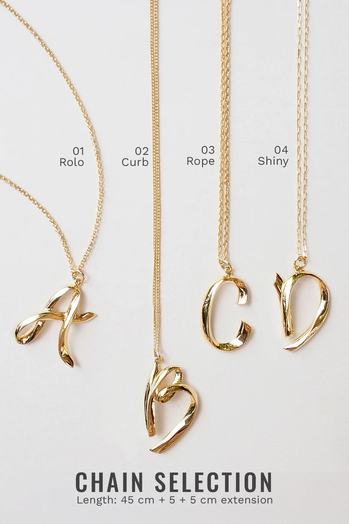 Alphabet M Gold - Ketting - Image 3